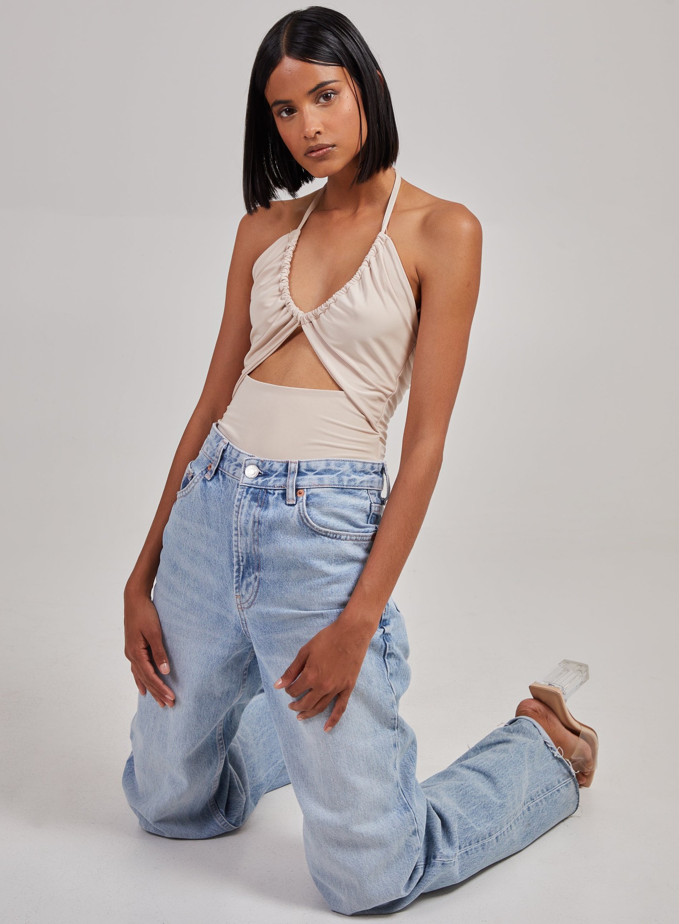 Sleeveless Slinky Cut Out Bodysuit view 4