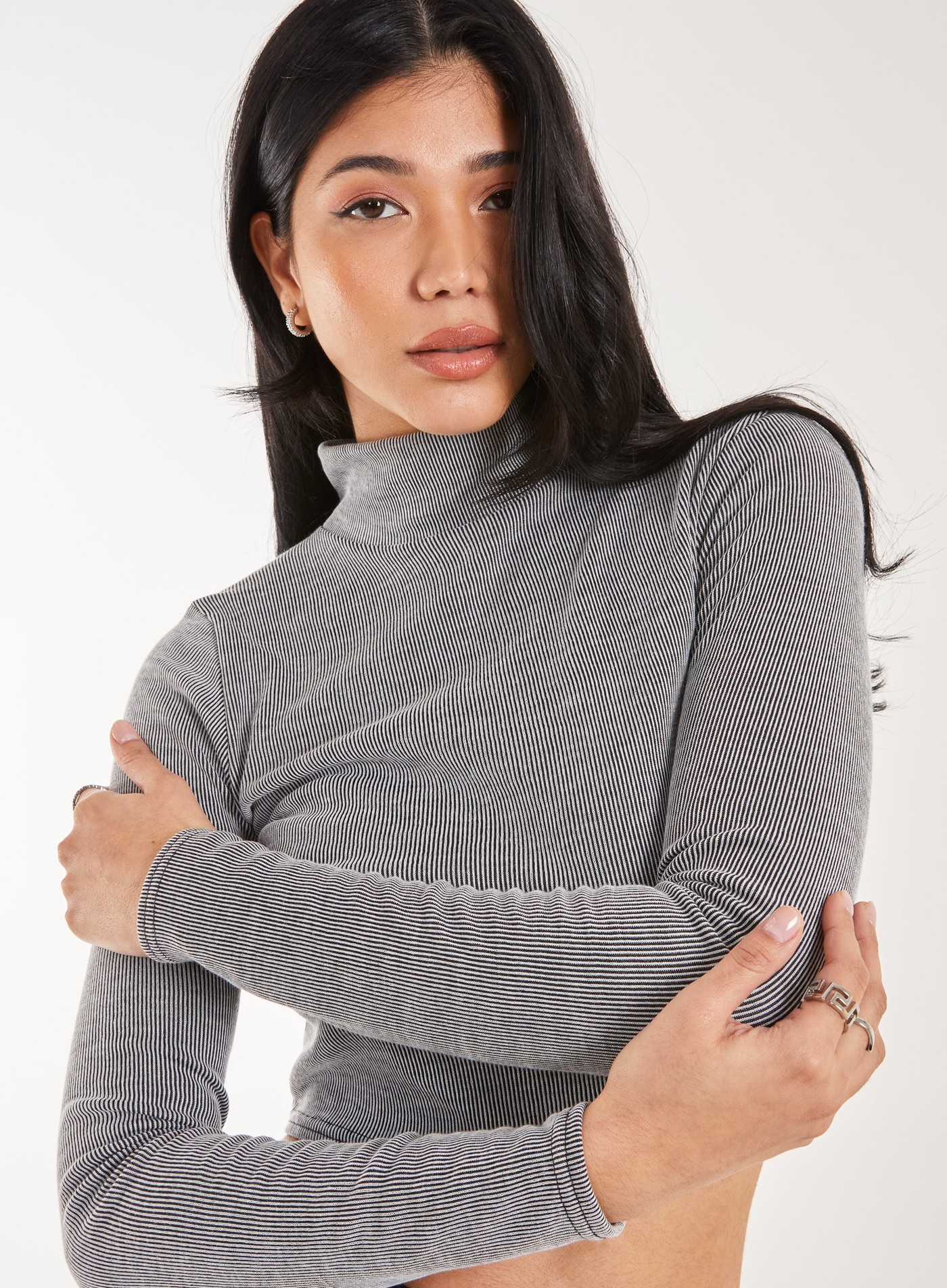 High Neck Rib Top view 3