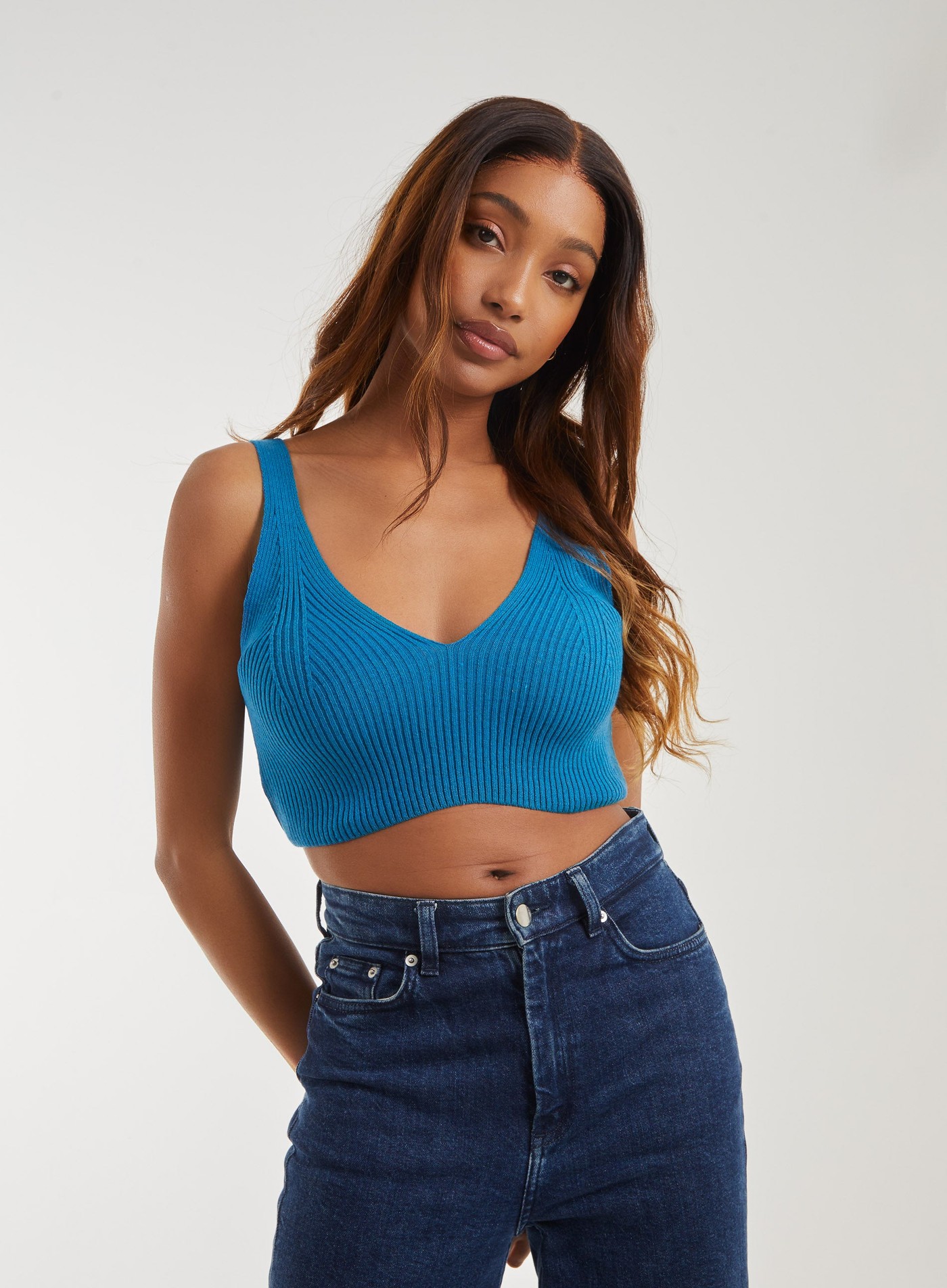 Fine Knit Bralette Vest