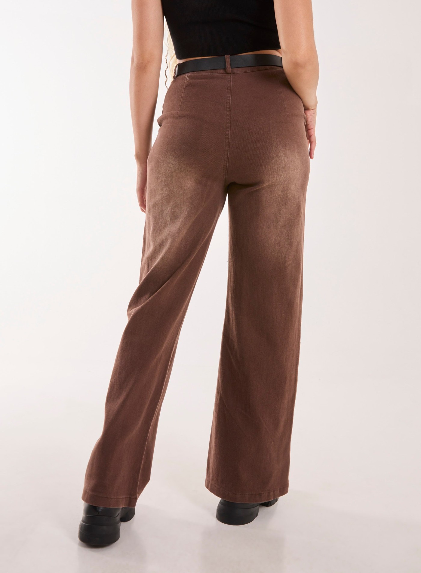 Acid Wash Wide Leg Jeans view 4
