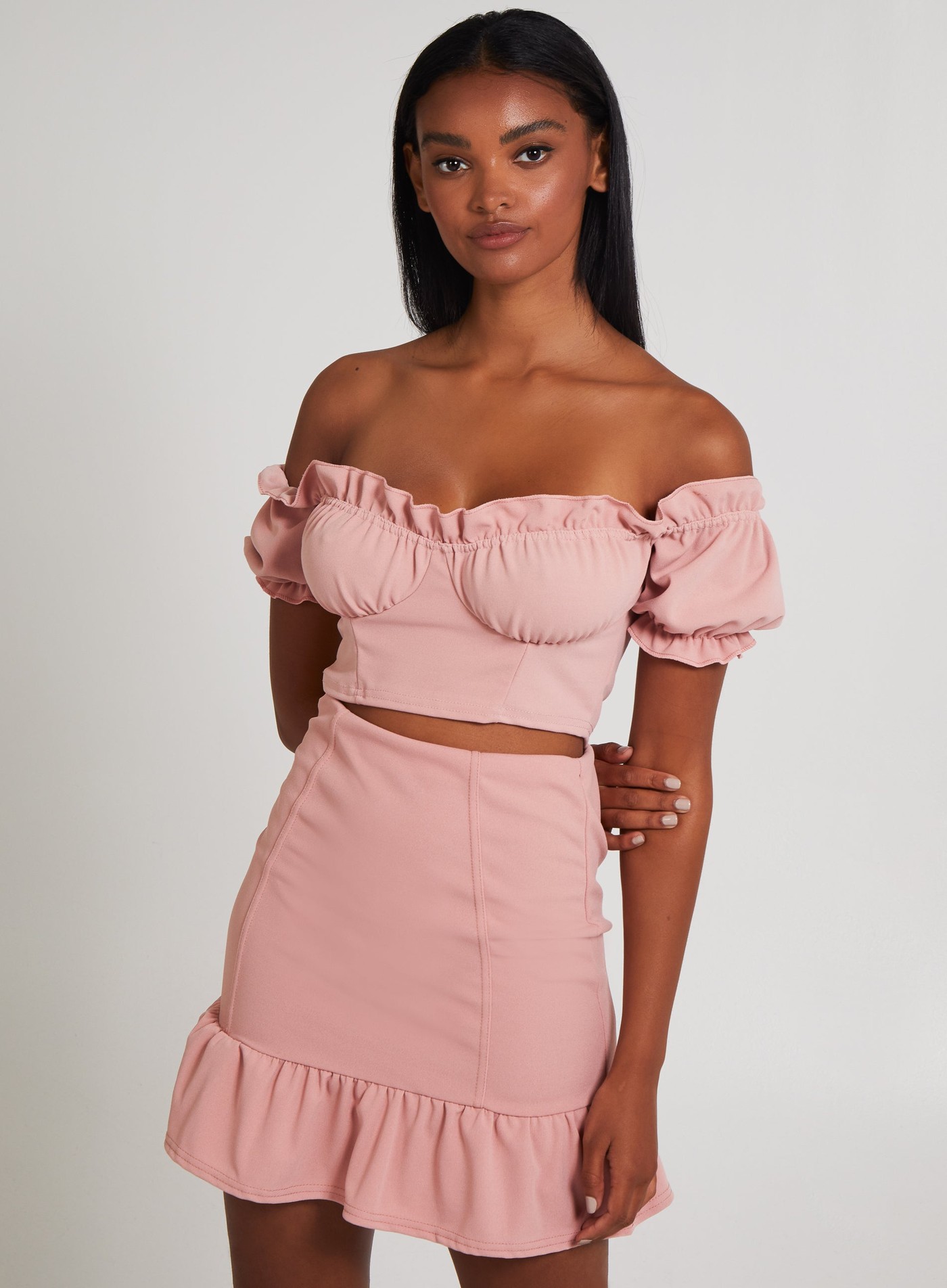 Frill Hem Mini Skirt